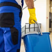 Den Kollegen ausspioniert – RAV streicht Geld für sechs Wochen Unrecognizable janitors carrying cleaning equipment in hands, close up
2175709890