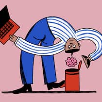 Ich versage, also bin ich Illustration zum Schlusspunkt 25/25, Thema Workslop