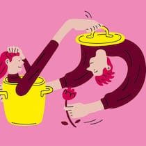 So finden alle ihre bessere Hälfte Illustration Schlusspunkt 26/25 zum Thema Partnersuche, bessere Hälfte finden