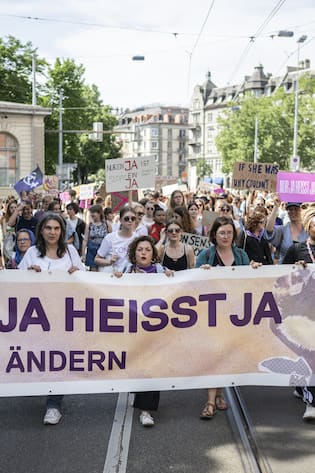 Demonstration für «Nur ja heisst ja» in Zürich (21. Mai 2022)
