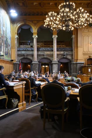 Parlamentarierinnen und Parlamentarier im Ständerat, Bern.