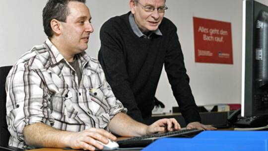 Endlich einen Fuss in der Tür