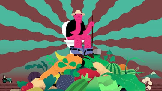 Gemüse aus der Toilette