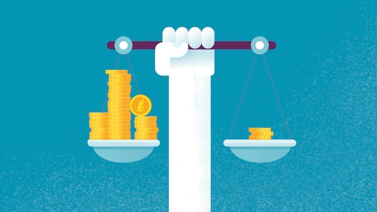 Illustration einer Waage