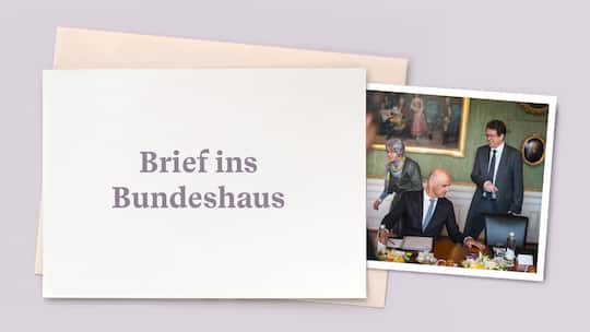 Ein Foto von Bundesrat Berset in einem Briefumschlag. Am Mittwoch wird der neue SP-Bundesrat gewählt.