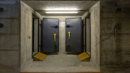 Luftschutzraum im Keller eines Gebäudes