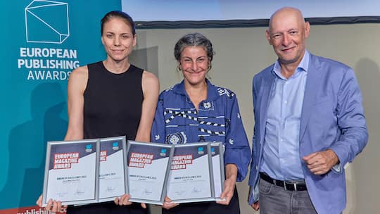 Vanessa de Maddalena, Berit Bisig, Markus Hebein - Erneut gewann der Beobachter Preise beim European Magazine Award
