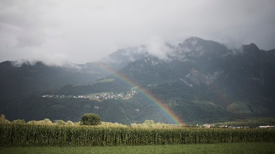 Fürstentum Liechtenstein mit Regenbogen