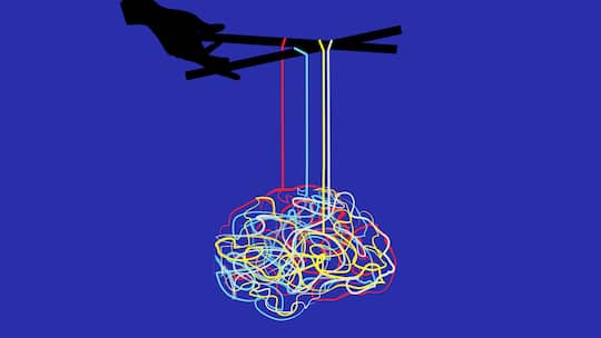 Illustration: Gehirn als Marionette