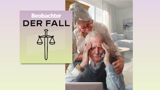 Beobachter Collage Der Fall 400’000 Franken futsch - «Wir werden brutal in die Altersarmut verdammt – ohne Mitgefühl»Er glaubt an das grosse Erbe – und verliert alles. Einem 80-Jährigen aus Wil SG und seiner Frau bleiben noch knapp 2000 Fr…