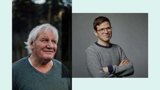 Collage mit Yves Demuth und Alois Kappeler - Ein Artikel bringt Licht ins Dunkel: Für seine Enthüllungen rund um die Verfolgung der Jenischen im Kanton Schwyz erhält Yves Demuth den Medienpreis der SRG Zentralschweiz 2026