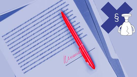 Collage-Illustration mit einer Unterschrift und dem Fehlbefehl-Preis