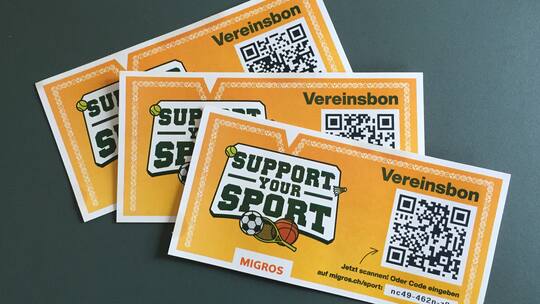 Vereinsbons der Migros-Aktion «Support your Sport»