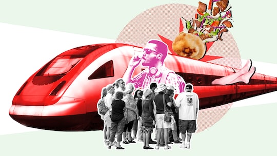 Wartende Menschen und Zug - Manchen stinkt das Verhalten der Mitpassagiere gewaltig. Unsere Tipps schaffen Abhilfe