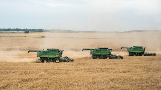 Mähdrescher in der Ukraine