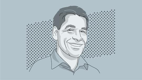 Illustration vom Porträt von Michel Huissoud