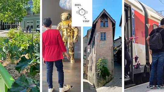 Schnappschüsse der Reise von Biel nach Visp