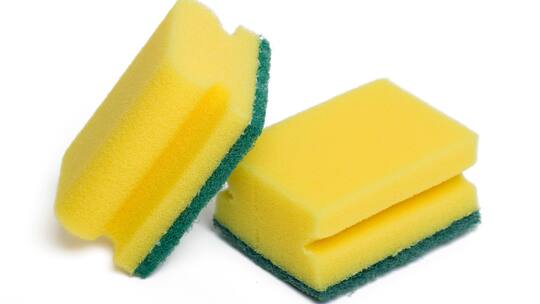 Plastikschwämme gelb