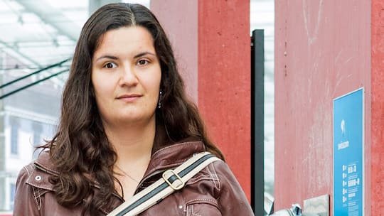 Eine Blinde wird übersehen