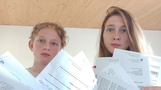 Kateryna Potapenko und ihr Bruder Vanya