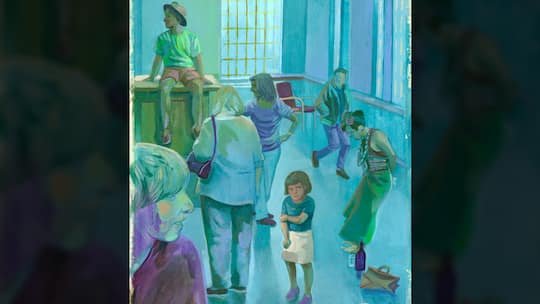 Illustration: Menschen in einer psychiatrischen Klinik. Wenn Eltern psychisch krank sind, kann das Kinder traumatisieren. Eine Betroffene erzählt.