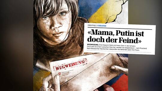 Wegweisung mit Screenshot von Titel