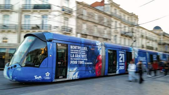 Tram und Bus sind seit Dezember 2023 in Montpellier, Frankreich kostenlos.