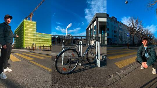 Stadtszene mit Daniel Faulhaber (Selfie) in Basel am Dienstag, 13. Februar 2024.