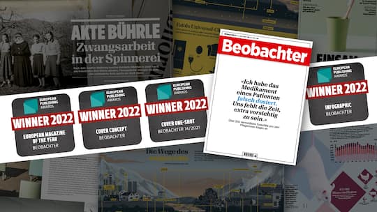 4 European Publishing Awards 2022 für den Beobachter