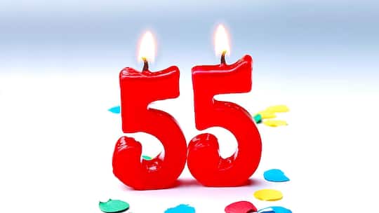 Kerze 55.Geburtstag
