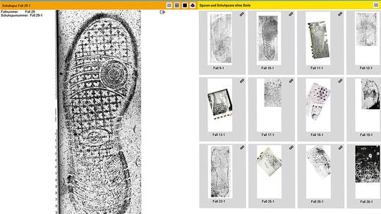 Die Sohle verrät den Täter