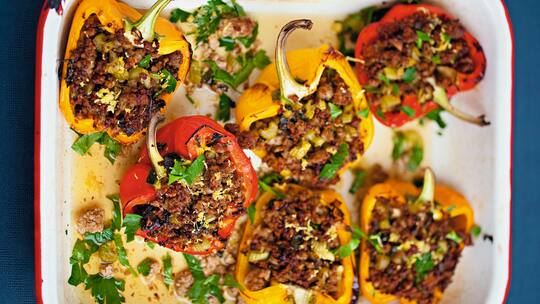 Gefüllte Peperoni mit Reis