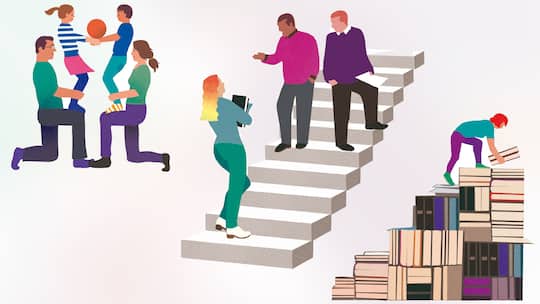 Collage mit diversen Illustrationen zum Thema «Gender Gap»