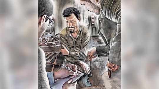 IV-Rentner Savio Russo* im Gespräch mit Gutachtern