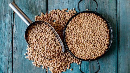 Linsen sind ein guter Eisenlieferant