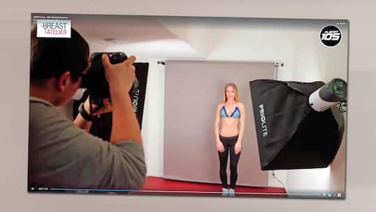 Fotoshooting für eine Brustvergrösserung