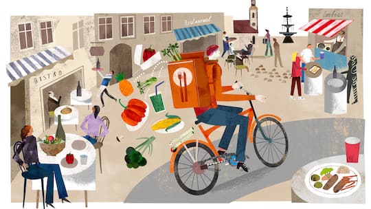 Vegetarisches Essen per Kurier – ein Vergleich der Schweizer Städte