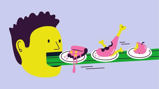 Illustration: Eine Zunge wie ein Förderband