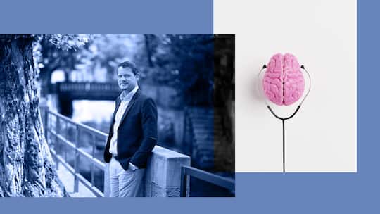 Collage Interview zur Frage, ob ADHS zu häufig und zu schnell diagnostiziertwird. Bilder: Portrait von Pascal Rudin, Soziologe, Repräsentant an den Vereinten Nationen in Genf, Mitglied der Expertengruppe ADHS des Bundesamts für Gesundheit und Auto…