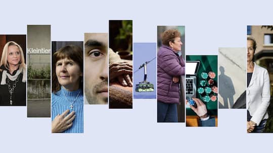 Beobachter bewegt 2025 - Rückblick 2024 - Collage mit folgenden Bildern, vlnr:
***
Nicole Dill - EGMR - Mangelhafter Opferschutz- imago57628613 - imago stock&people
***
Kleintierklinik Zürich - Misstände Tierspital Universität Zürich- Tiersp…