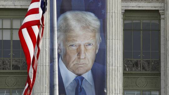 WASHINGTON, DC - JUNE 3: A banner showing a picture of U.S. President Donald Trump is displayed outside of the U.S. Department of Agriculture (USDA) building on June 3, 2025 in Washington, DC. (Photo by Kevin Carter/Getty Images)
2218068853