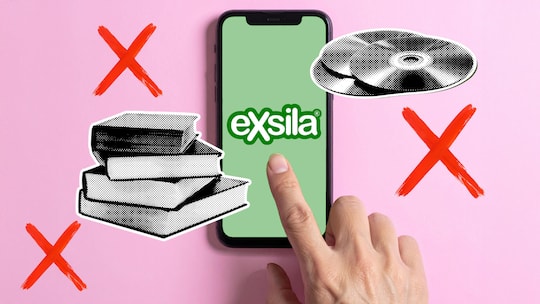 Collage/Illustration zur Tausch-Plattform Exsila, die Ende 2025 eingestellt wird. Die Sammelpunkte verfallen.