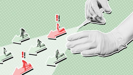 Collage zum Thema: Grippeimpfung