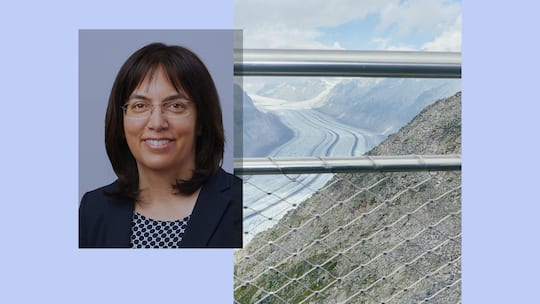 Collage Beobachter 18/2026 Schwerpunkt Last-Chance-Tourismus. Ergänzendes Interview zur Eigenverantwortung, Gespräch mit Prof. Dr. Sonia Seneviratne. Im Bild links: Portrait Prof. Dr. Sonia I. Seneviratne, ETH Zürich , Ordentliche Professorin am D…