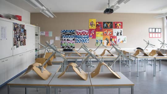 The class room of secondary school class 3b, pictured at the Sereal schoolhouse of the Public School Suhr, Canton of Aargau, Switzerland, on June 25, 2018. The Public School Suhr consists of kindergartens, primary schools and senior classes. (KEYSTON…