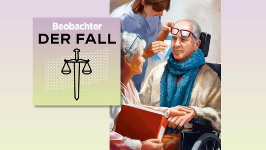 Collage zum Beobachter-Podcast Der Fall "Urs Diethelm", August 2025: https://www.beobachter.ch/magazin/gesellschaft/sein-kampf-ums-uberleben-kostet-ihn-ein-vermogen-829620