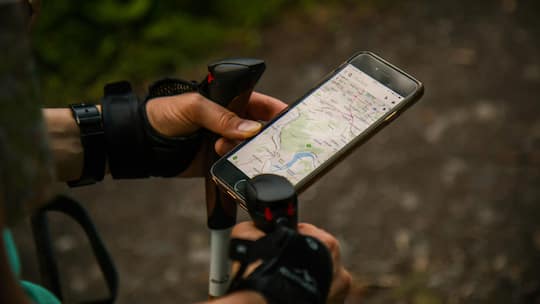 Technologie, smartphone, Navigation, Karte, APP, Hiking,
