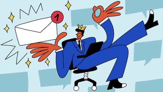 Schlusspunkt Ausgabe 6/26Glosse zu Arbeitsmails, Optimierung von Geschäftsmails