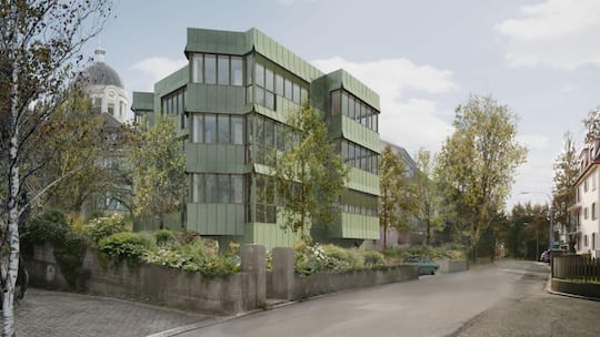 Neubau Visualisierung - «Preise im mittleren Preissegment» und «etwas für das soziale Gleichgewicht in der Stadt zu tun» versprach die reformierte Kirche Zürich. Davon blieb nicht viel übrig
