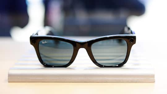The Ray-Ban Meta Wayfarer Gen 2 smart glasses display at the Meta exhibit during the Fira Gran Via features an upgraded 12-megapixel ultra-wide camera capable of capturing 3K video (3024 x 4032 px) at 30 fps and portrait photos with vivid detail. The…